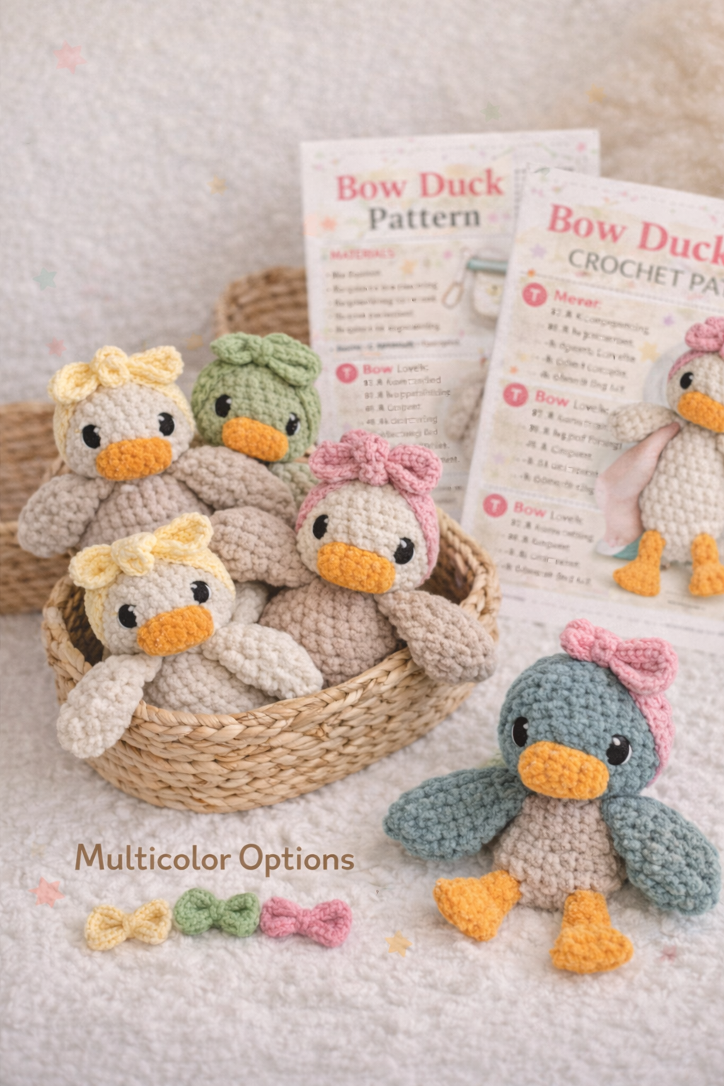 Bow Bella Duck Crochet Pattern