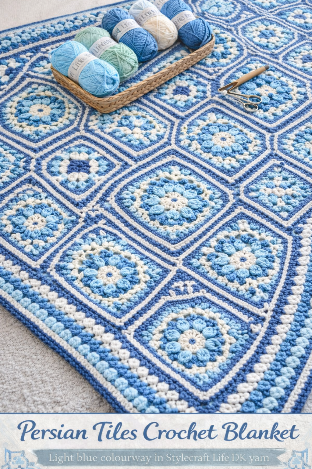 Persian Tiles Crochet Blanket Pattern