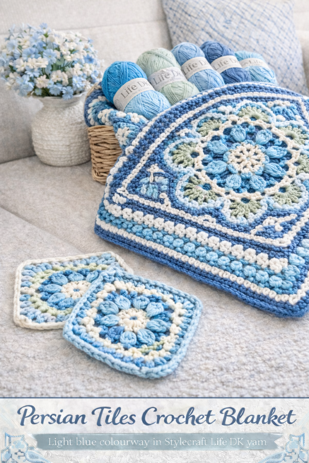 Persian Tiles Crochet Blanket Pattern