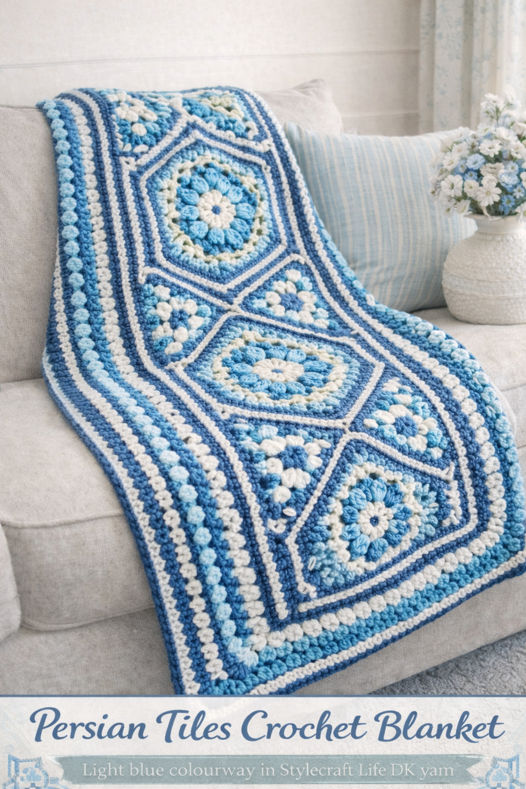 Persian Tiles Crochet Blanket Pattern