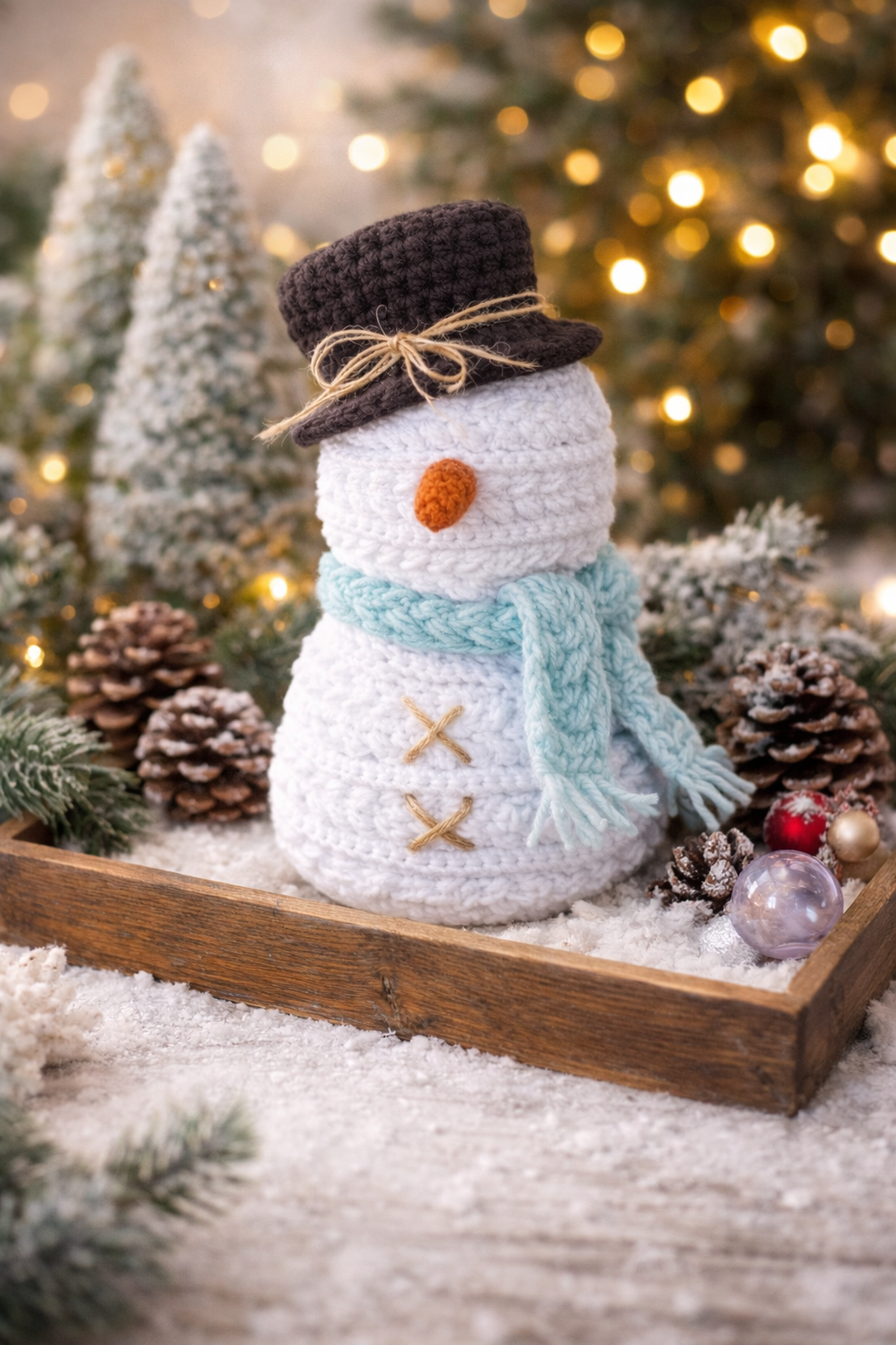 Snowman Crochet Pattern – 10" Amigurumi PDF