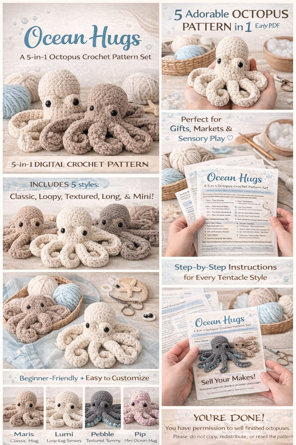 Anchor The Octopus Crochet Pattern Bundle