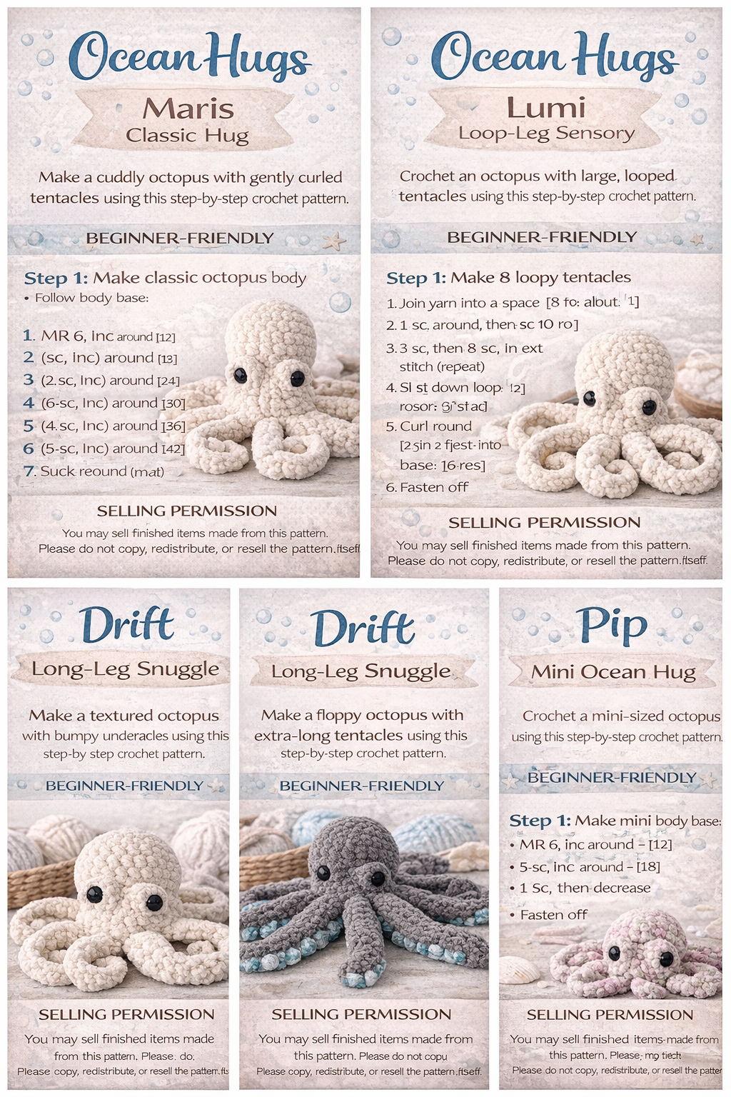 Anchor The Octopus Crochet Pattern Bundle